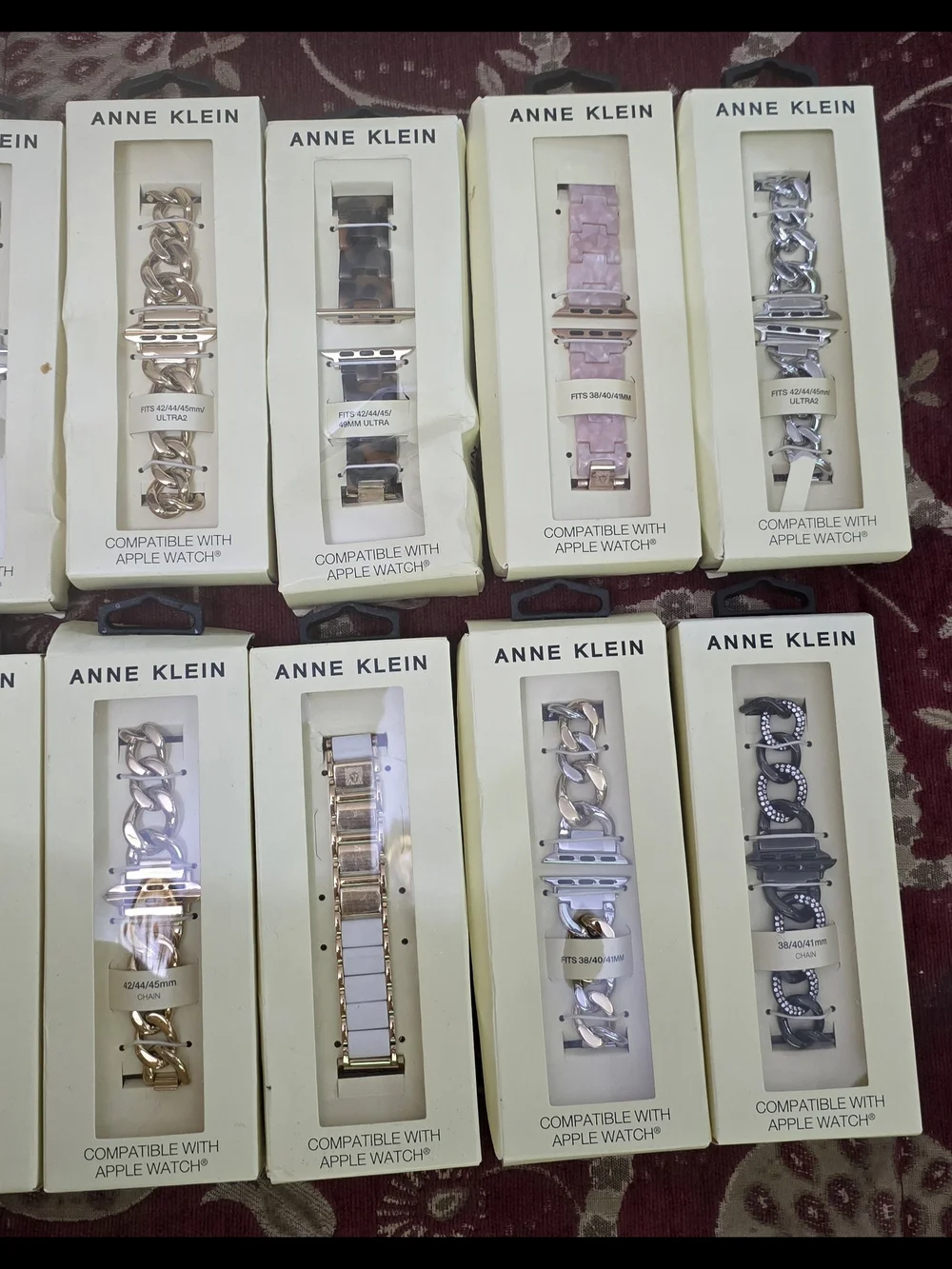 Anne Klein Mixed Metal and Rose Gold Apple Watch Bracelet Bands